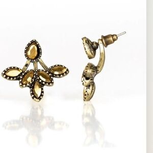 A Force To BEAM Reckoned With Brass Paparazzi Teardrop Rhinestone Jewelry